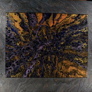Acrylic Pour Painting 11x14 Clear coated